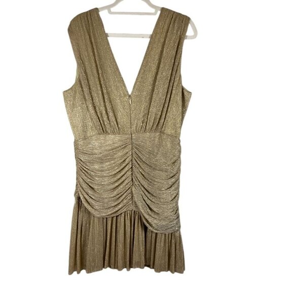 BCBG Maxazria Dress XL Metallic Luxury Old Money Vegas Mini Festive Wedding - Picture 12 of 16